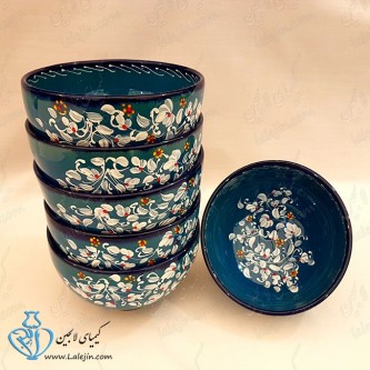 کاسه یکنفره فیروزه ای نقاشی
