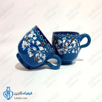 لیوان نقاشی فیروزه ای